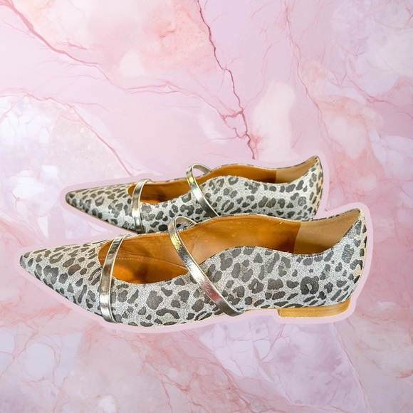 Malone Souliers ‘Maureen Flat 30’ in “Silver Leopard” Size 38.5 = US Size 8.5 - Picture 12 of 15